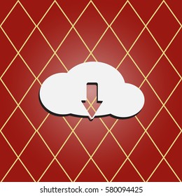 Download from cloud icon. Load symbol.