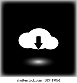 Download from cloud icon. Load symbol.