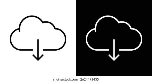 Download from Cloud icon. Logotype vector set