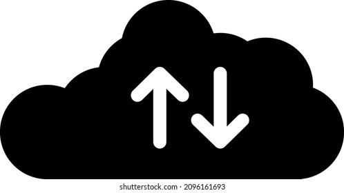 download cloud icon on white background.