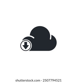 Descarga de la Plantilla del símbolo del icono de la nube para la Ilustración vectorial del logotipo de la colección del gráfico y del Diseño web