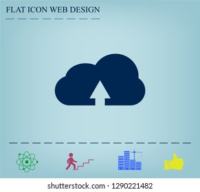 Download from cloud icon. Upload button. Load symbol.