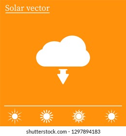 Download from cloud icon. Upload button. Load symbol.