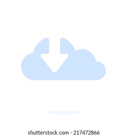 Download  from cloud icon. Upload button. Load symbol.