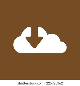 Download  from cloud icon. Upload button. Load symbol.