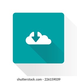 Download  from cloud icon. Upload button. Load symbol.