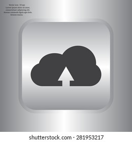 Download from cloud icon. Upload button. Load symbol.
