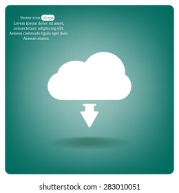 Download from cloud icon. Upload button. Load symbol.