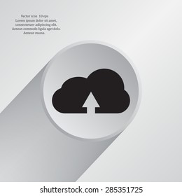 Download from cloud icon. Upload button. Load symbol.