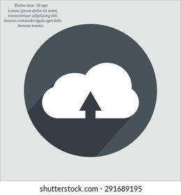 Download from cloud icon. Upload button. Load symbol.