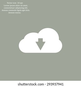 Download from cloud icon. Upload button. Load symbol.