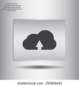 Download from cloud icon. Upload button. Load symbol.