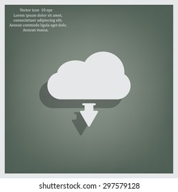 Download from cloud icon. Upload button. Load symbol.