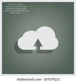 Download from cloud icon. Upload button. Load symbol.