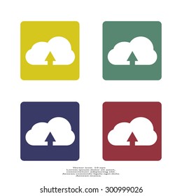 Download from cloud icon. Upload button. Load symbol.