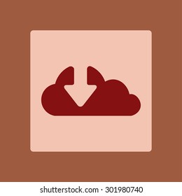 Download  from cloud icon. Upload button. Load symbol.