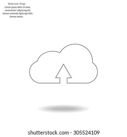 Download from cloud icon. Upload button. Load symbol.