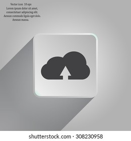 Download from cloud icon. Upload button. Load symbol.
