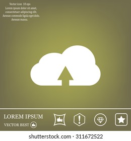 Download from cloud icon. Upload button. Load symbol.