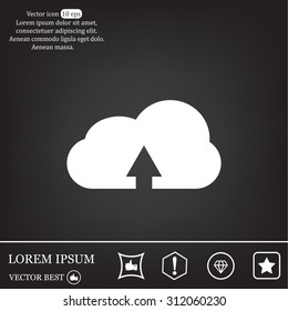 Download from cloud icon. Upload button. Load symbol.