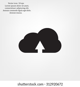 Download from cloud icon. Upload button. Load symbol.
