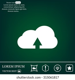 Download from cloud icon. Upload button. Load symbol.