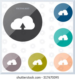 Download from cloud icon. Upload button. Load symbol.