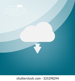 Download from cloud icon. Upload button. Load symbol.