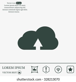 Download from cloud icon. Upload button. Load symbol.