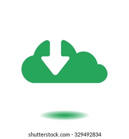 Download  from cloud icon. Upload button. Load symbol.