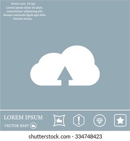 Download from cloud icon. Upload button. Load symbol.