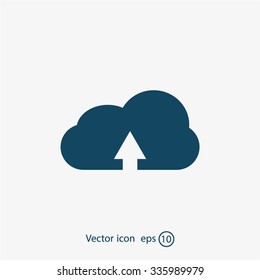Download from cloud icon. Upload button. Load symbol.