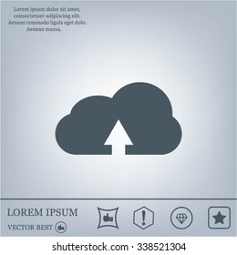 Download from cloud icon. Upload button. Load symbol.