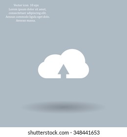 Download from cloud icon. Upload button. Load symbol.