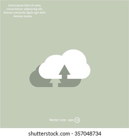 Download from cloud icon. Upload button. Load symbol.