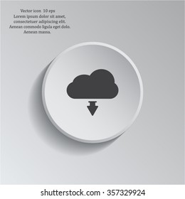 Download from cloud icon. Upload button. Load symbol.