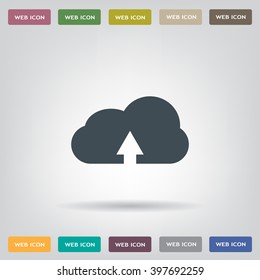 Download from cloud icon. Upload button. Load symbol.