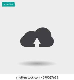 Download from cloud icon. Upload button. Load symbol.