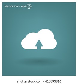 Download from cloud icon. Upload button. Load symbol.