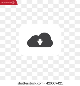 Download from cloud icon. Upload button. Load symbol.