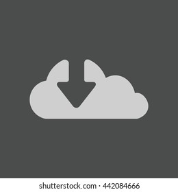 Download  from cloud icon. Upload button. Load symbol.
