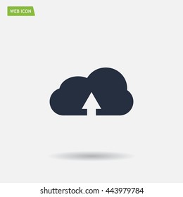 Download from cloud icon. Upload button. Load symbol.