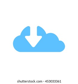 Download  from cloud icon. Upload button. Load symbol.