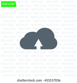 Download from cloud icon. Upload button. Load symbol.