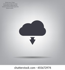 Download from cloud icon. Upload button. Load symbol.