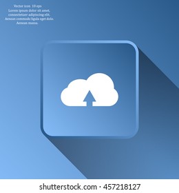 Download from cloud icon. Upload button. Load symbol.