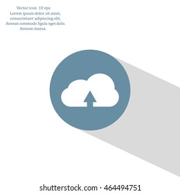 Download from cloud icon. Upload button. Load symbol.