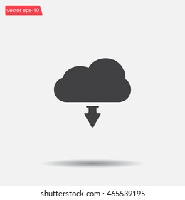 Download from cloud icon. Upload button. Load symbol.
