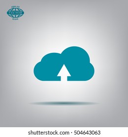 Download from cloud icon. Upload button. Load symbol.