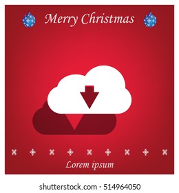 Download from cloud icon. Upload button. Load symbol.